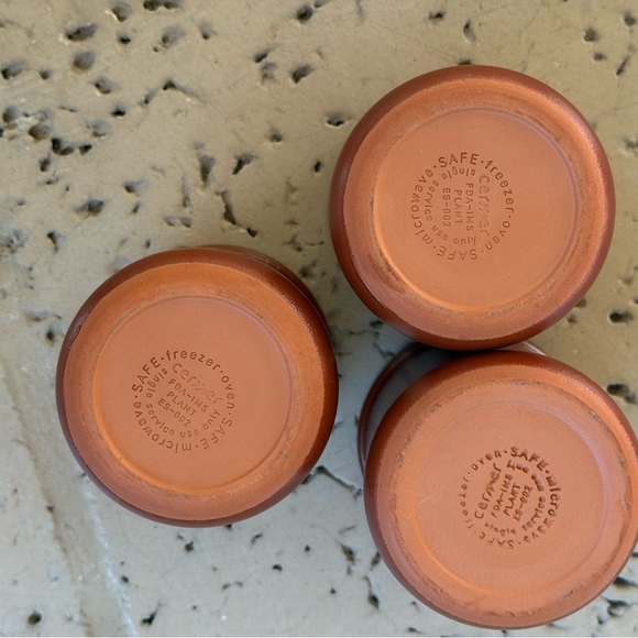 La Fermiere set of 3 chocolate brown terra-cotta pots￼ - Picture 4 of 7